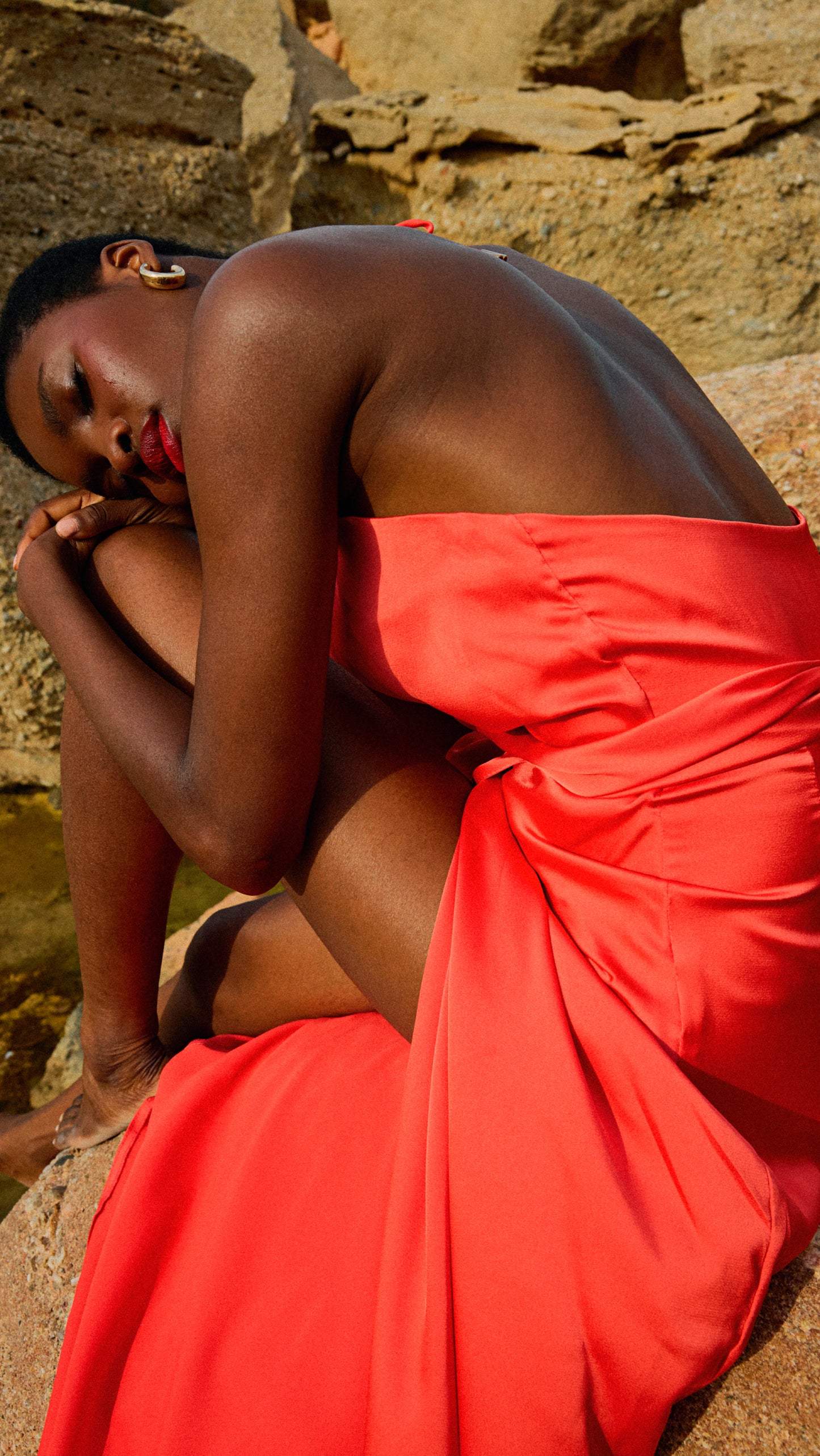 Emma Intense Coral Dress