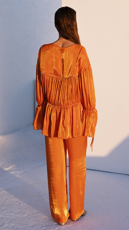 Evadne Top and Thalassa Pant Orange