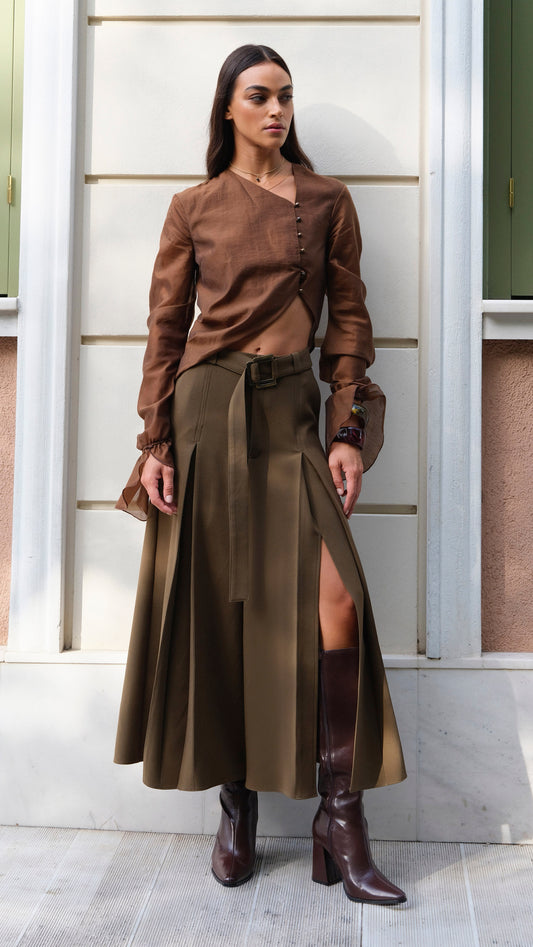 Aylin Blouse & Mira Skirt-Pants Outfit