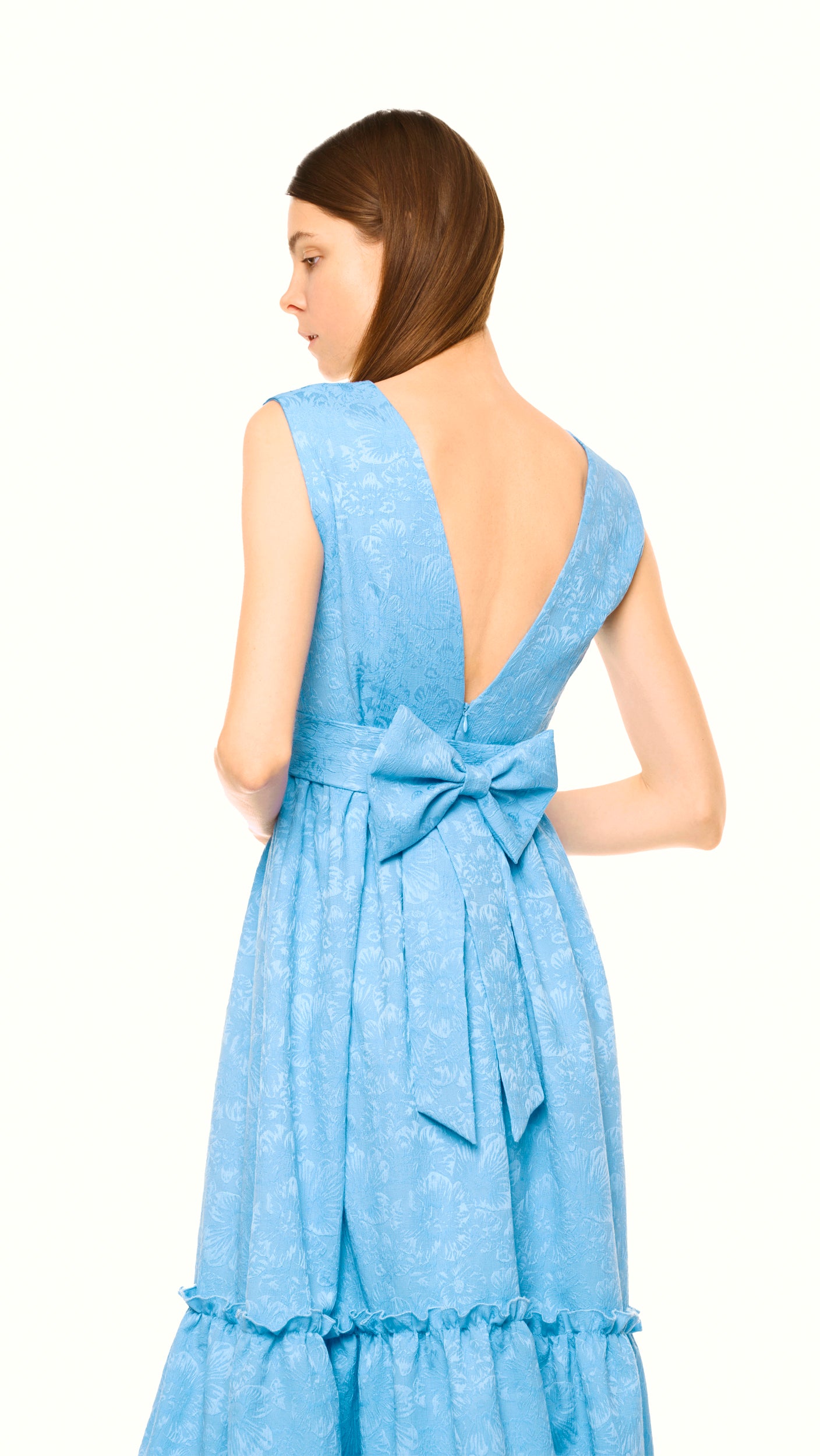 Calliope Blue Jacquard Dress