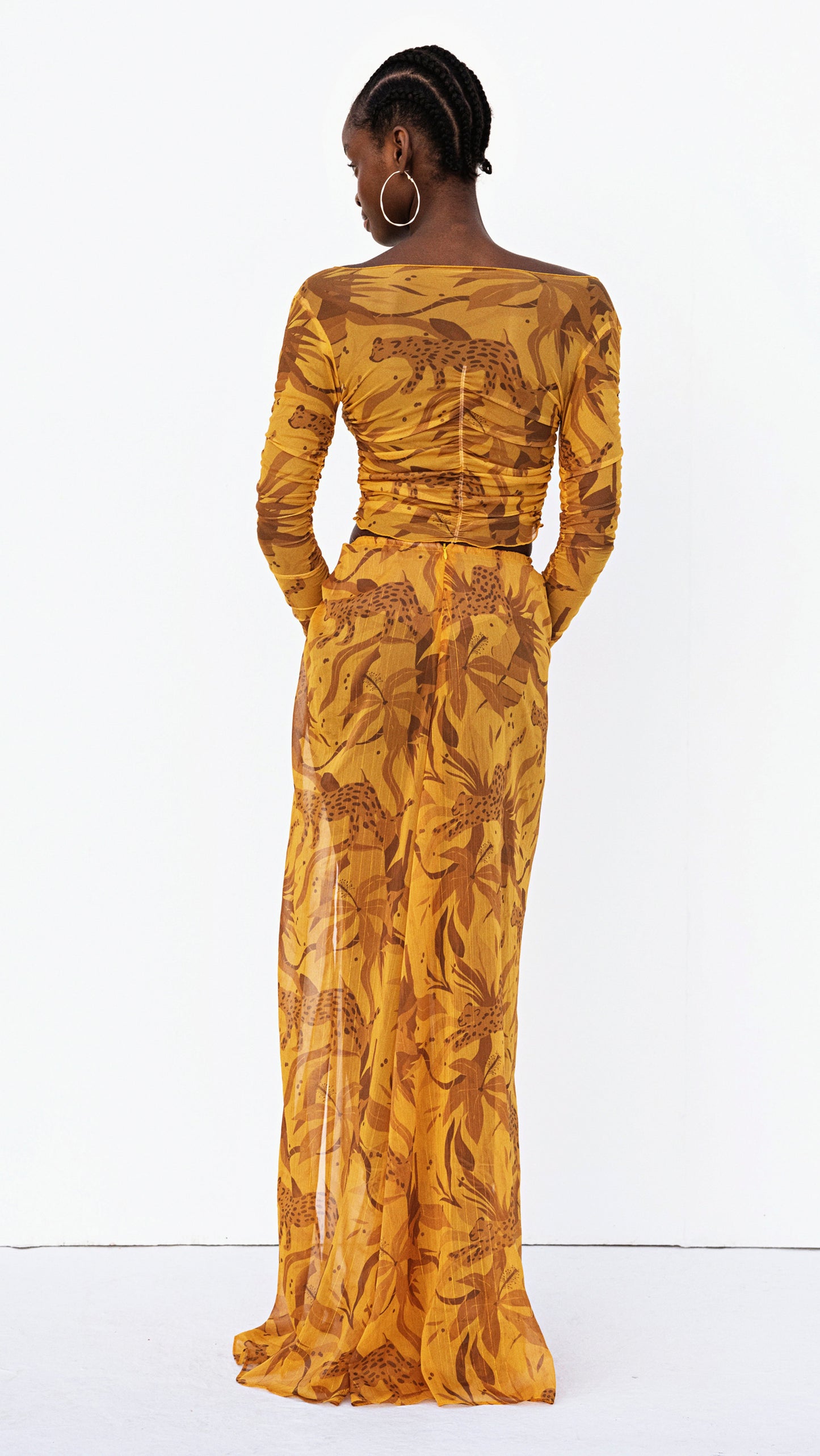 Elarion Top and Liron Skirt Cheetah Print