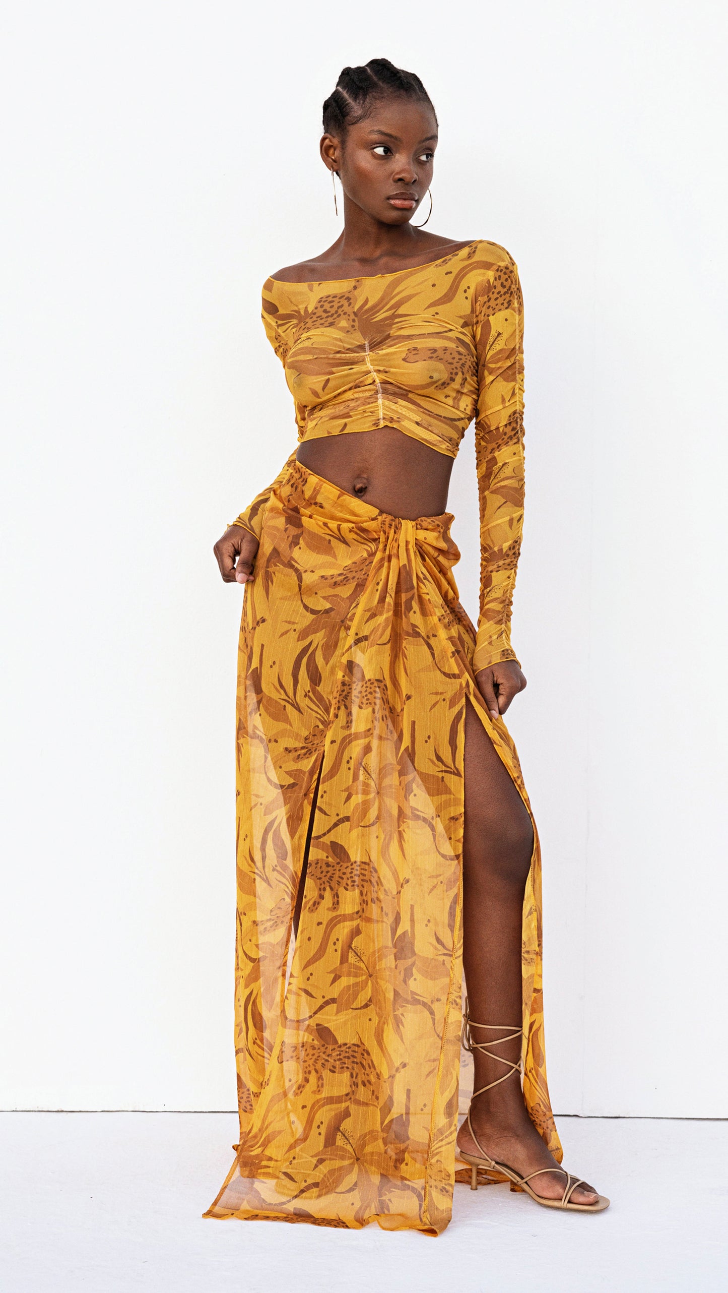 Elarion Top and Liron Skirt Cheetah Print