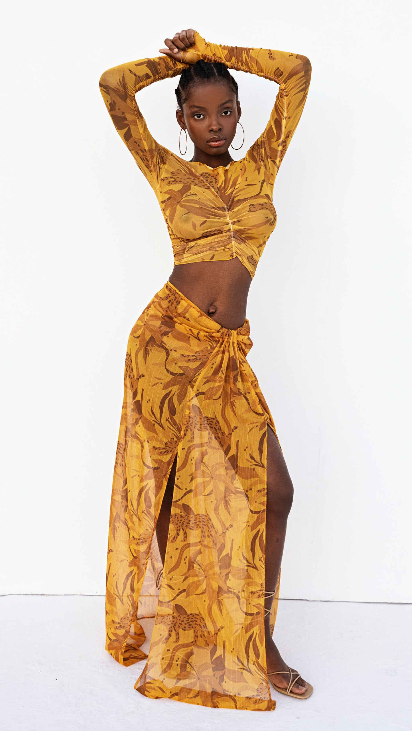 Elarion Top and Liron Skirt Cheetah Print