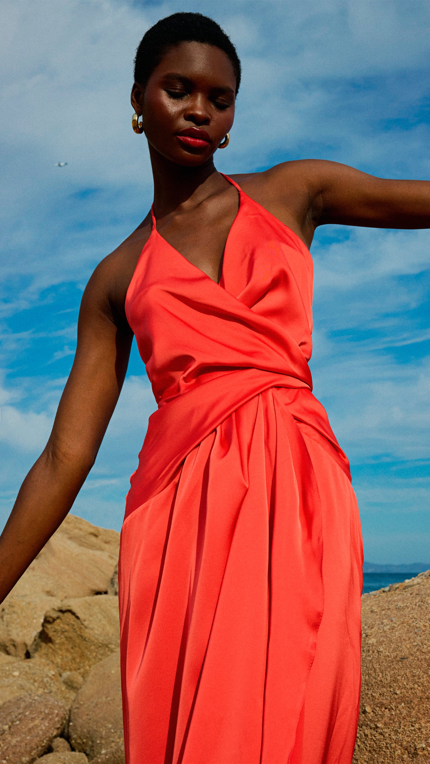 Emma Intense Coral Dress