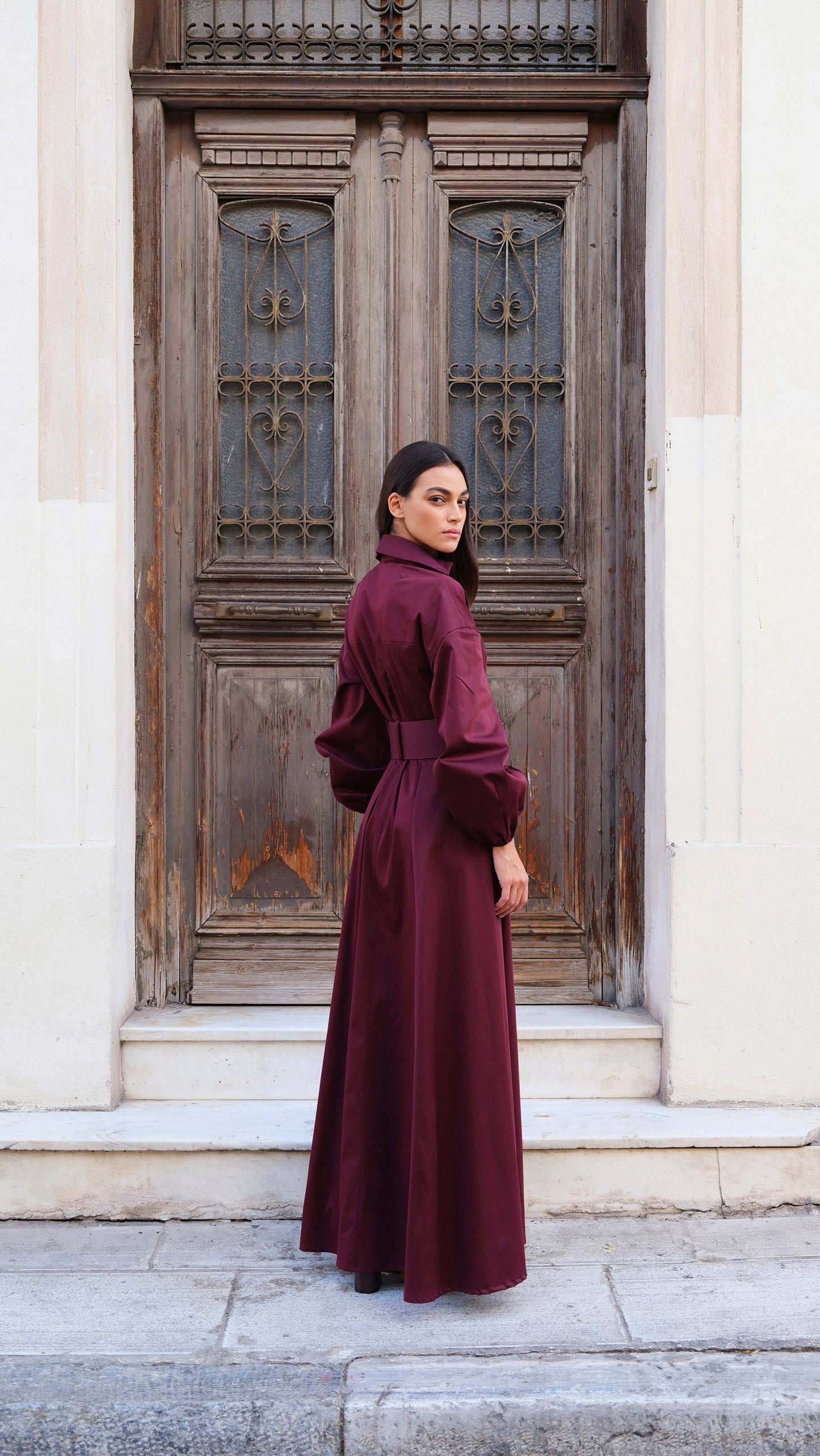 Layana Burgundy Dress