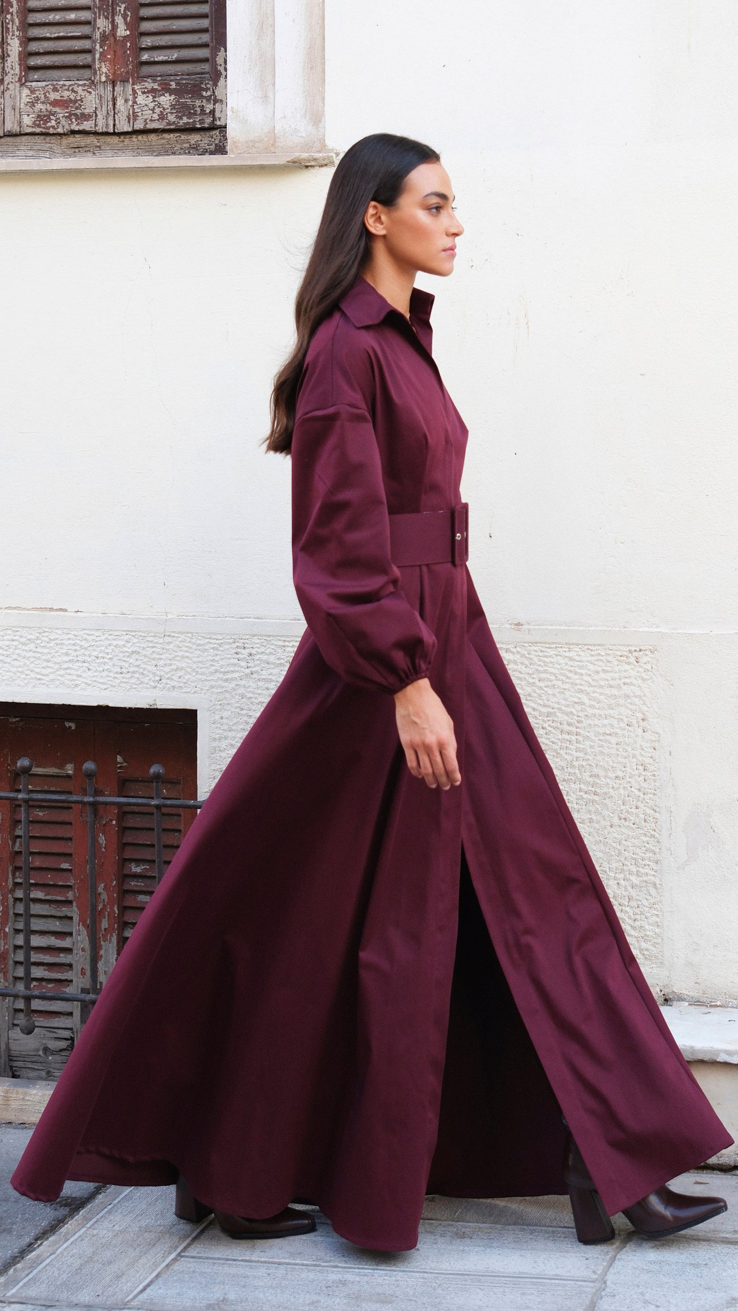 Layana Burgundy Dress