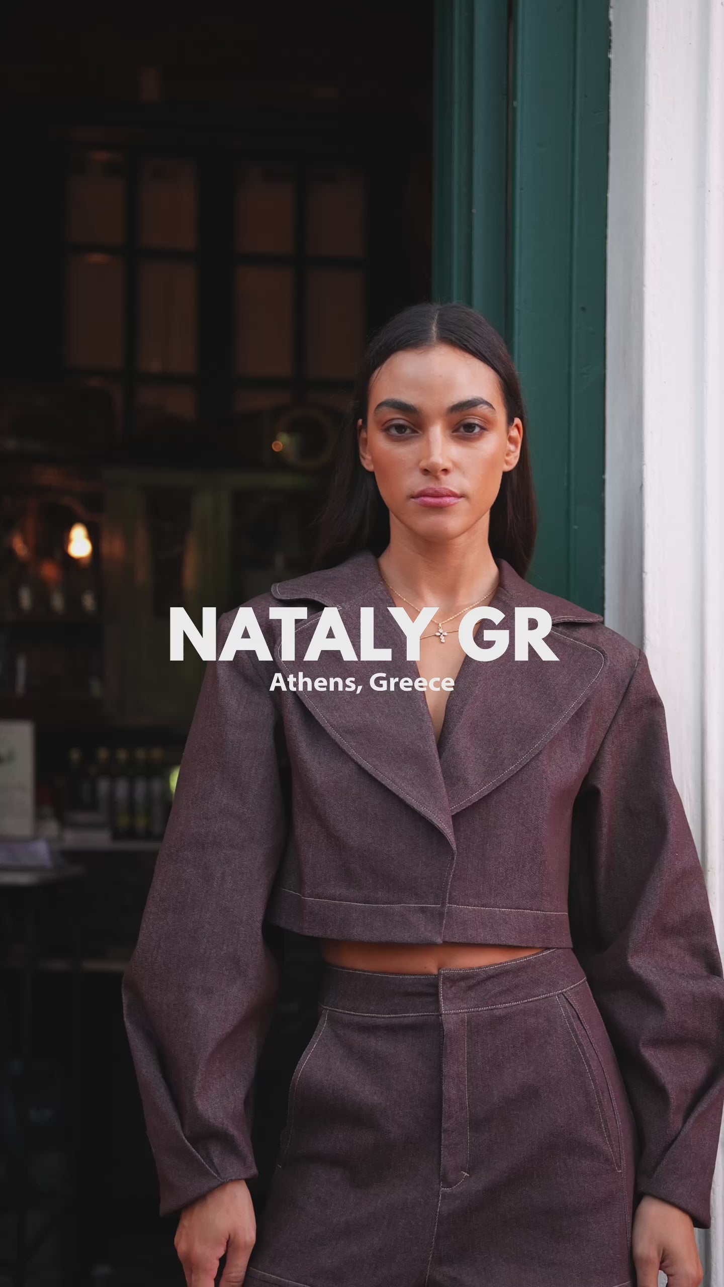 Tahira Jacket & Adila Jeans Plum Set