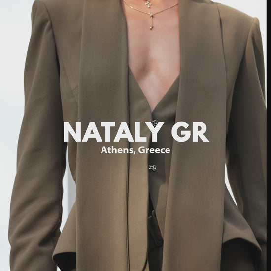 Malia Jacket & Mira Skirt-Pants Brown Set