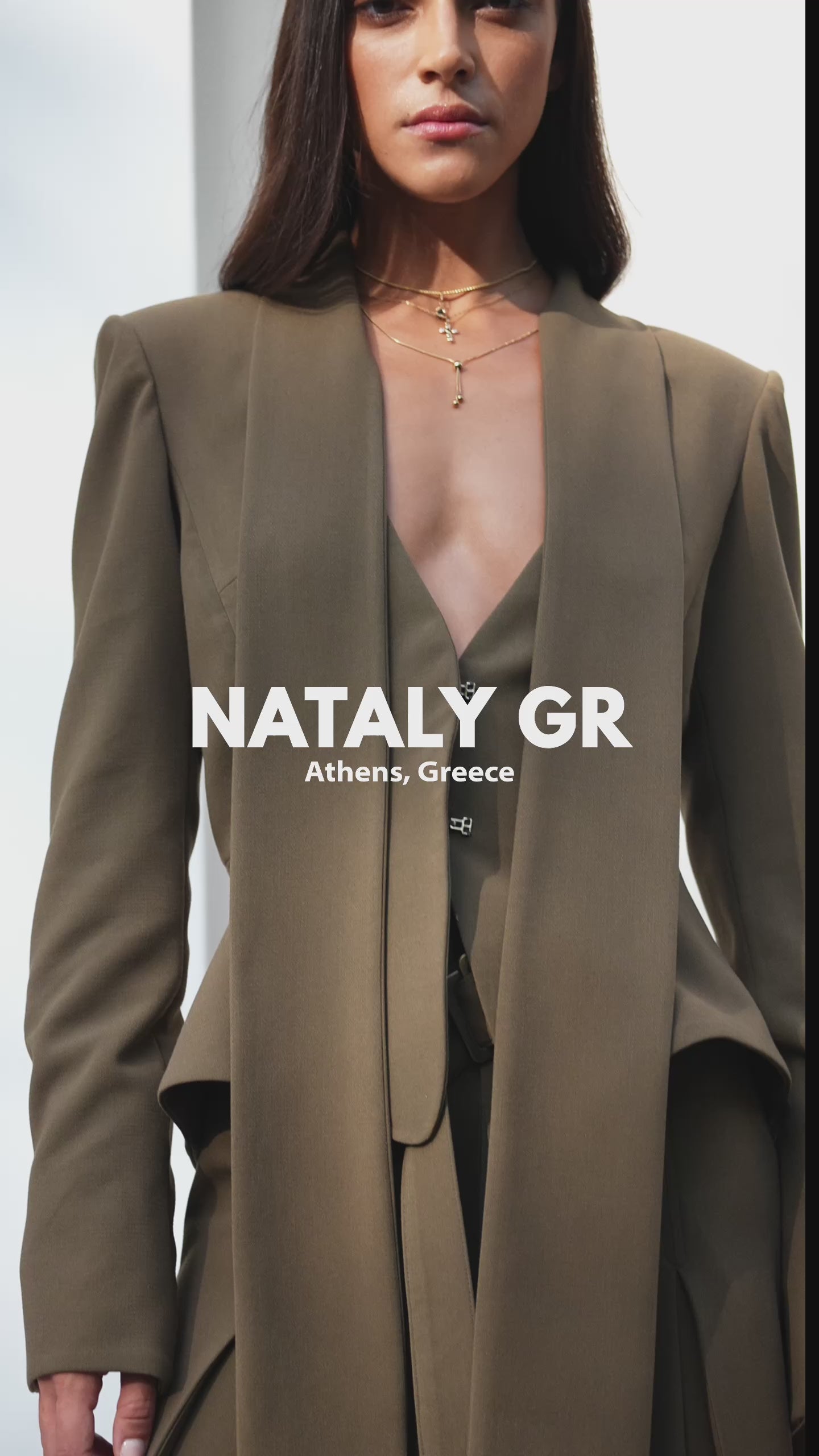 Malia Jacket & Mira Skirt-Pants Brown Set