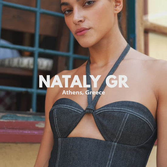 Laleh Top & Kenza Skirt Denim Set